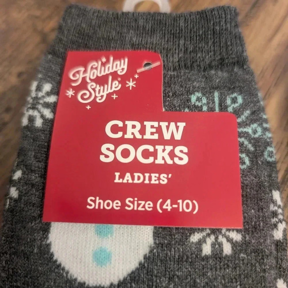 🎈3/$15🎈New Womens Holiday Christmas Socks 4-10 Snowman Snowflakes Reindeer - Picture 4 of 4